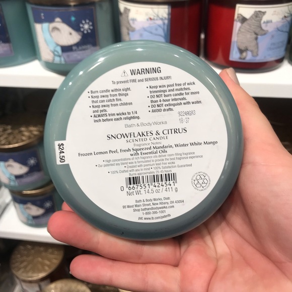 Snowflakes and citrus candle bath and body works - Picture 2 of 2